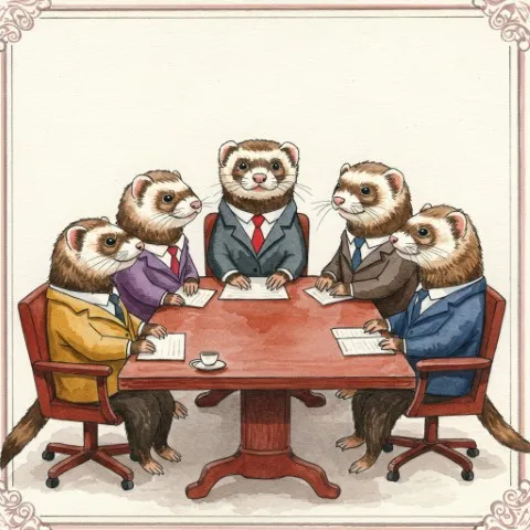 The collective noun for ferrets is a business