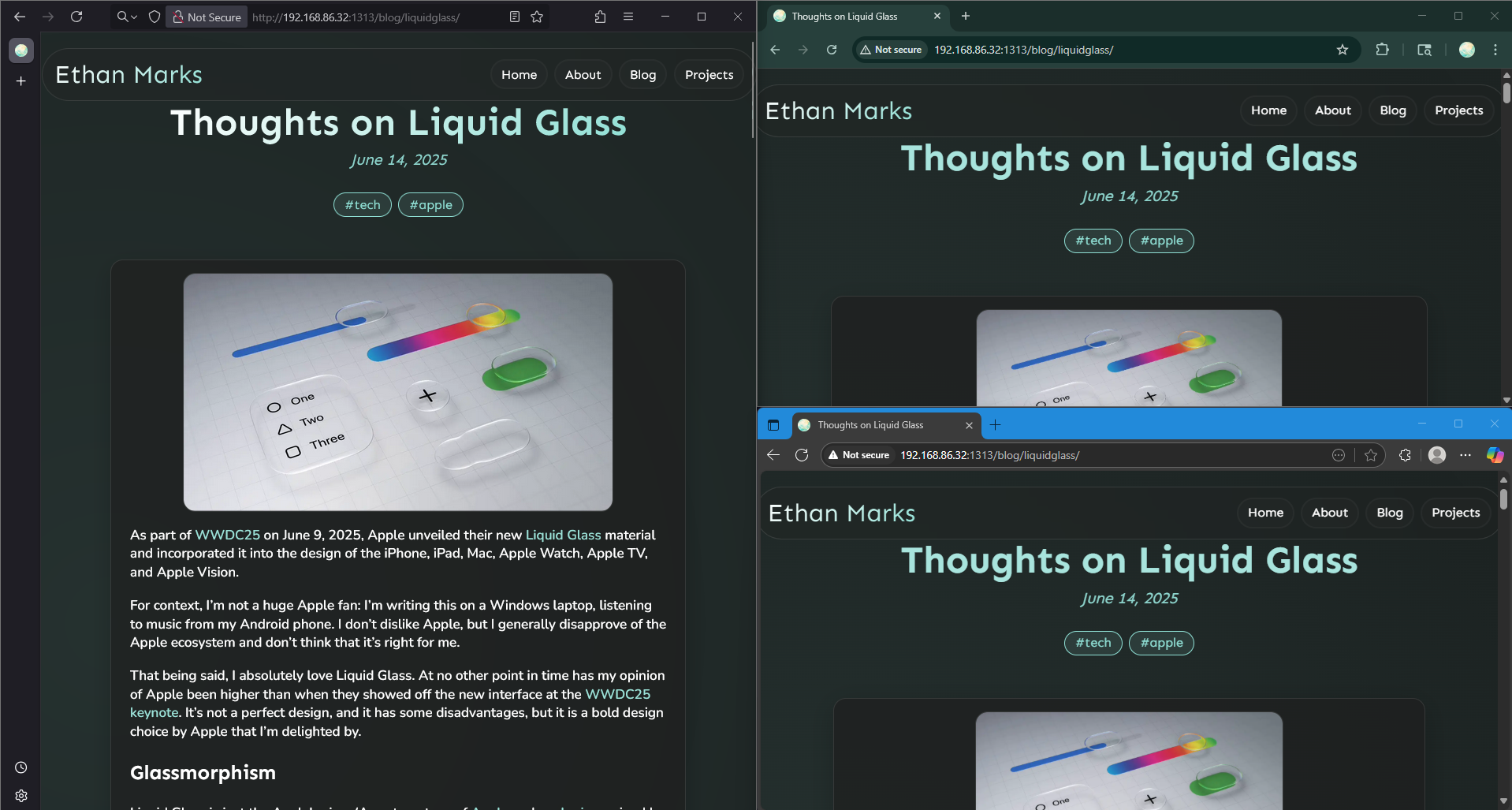 headings have the mint gradient on Firefox, but are solid teal on Chrome and Edge